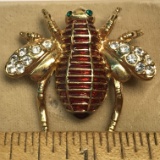 Gold Tone Fly Pin