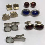 Lot of Vintage Cufflinks & tie Clip