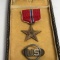 Vintage Bronze Star Medal & Military Pin in Case