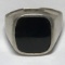 Vintage Sterling Silver Black Onyx Ring Size 13