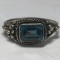 Sterling Silver Ring with Blue Stone Size 8