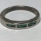 Sterling Silver Ring with Turquoise Colored Inlay Size 8.5