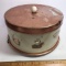 Vintage Tuttle Corp Covered Cake Carrier with Copper Finish by