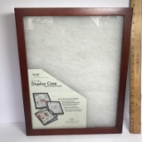 11” x 14” Display Case with Wood Frame & Glass Front -Can be hung up