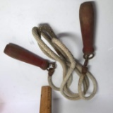 Vintage Jump Rope with Wooden Handles