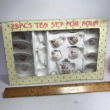 Vintage 25 pc Tea Set for Four Sealed in Box