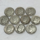 1946-1964 Lot of 10 Silver Dimes