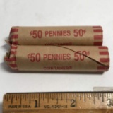 2 Rolls of Wheat Pennies