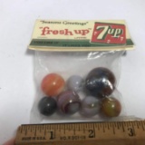 Vintage “Fresh Up” 7up Marbles & Shooters Lot - Sealed