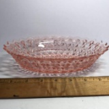 Pretty Pink Glass Oval Bowl