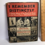 1947 Harper Brothers “I Remember Distinctly” Hard Cover Book