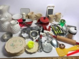 Large Lot of Children’s Play Kitchen Utensils & Dinnerware