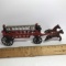 Vintage Cast Iron Antique Horse Drawn Fire Truck