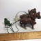 Vintage Cast Iron Horses with Driver