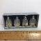 Set of 4 Vintage Crosby Hand Cut Crystal Shakers - Made in Japan in Original Box