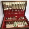 Vintage William Rogers Silver Plated Flatware Set in Wooden Chest