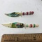 Pair of Vintage Miniature Hand Painted Souvenir Swords from Biloxi Miss.