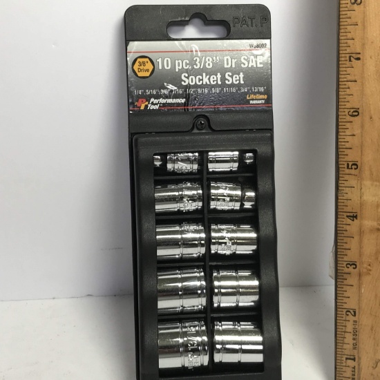 10 pc 3/8” Dr SAE Socket Set