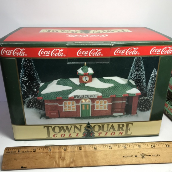 1992 Coca-Cola Town Square Collection “Train Depot” in Box