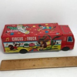 Tin Circus Truck Toy - Made in Japan
