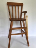 Vintage Wooden Baby Doll Toy Highchair