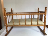 Vintage Wooden Baby Doll Toy Cradle