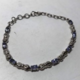 Sterling Silver Bracelet with Lavender Stones