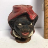 Antique Black Americana Two Faced Man Coin Bank