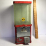 Vintage Metal King Koin Bubble Gum Machine by Hardy Industries