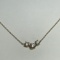 14K Gold 18” Gold Chain with 3 Clear Stones