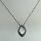 Beautiful Sterling Silver & Diamond Pendant on 16” Sterling Silver Chain
