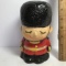 Vintage Hand Painted Clay Palace Guard Coin Bank