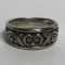 Sterling Silver Ornate Band Size 8