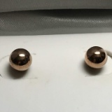 Rose Gold Plated Sterling Silver Freshwater Pearl Earrings