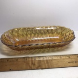 Vintage Carnival Glass Cracker Basket