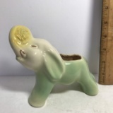 Vintage Adorable Pottery Elephant Planter