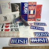 Awesome Lot of Vintage Political Bumper Stickers & More