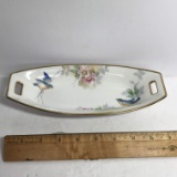 Pretty Vintage Hand Painted Nippon Dish with Gold Rim