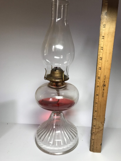 Vintage Glass Hurricane Lamp