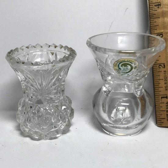 Pair of Crystal Toothpick Holders