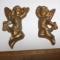 Pair of Vintage Gilt Plaster Angel Wall Hangings