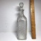 Vintage Tall Glass Decanter with Stopper