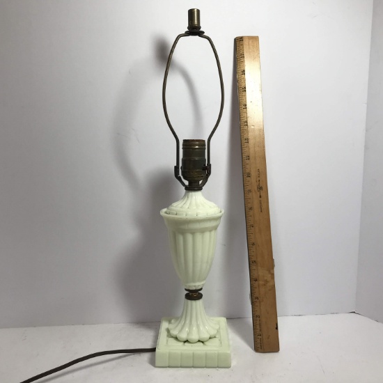Antique Glass Lamp with Uranium -Glows Under Black Light