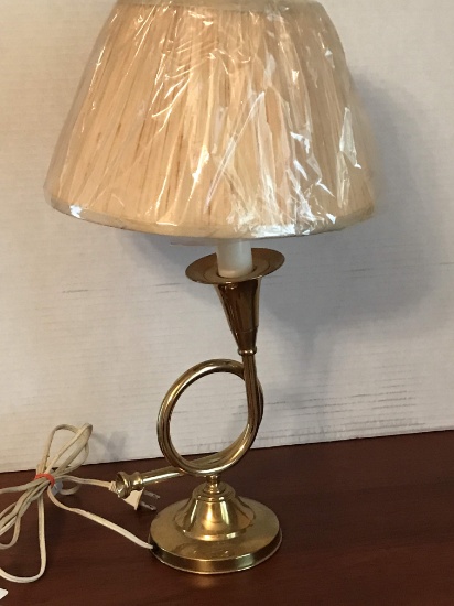 Brass Finish Horn Lamp
