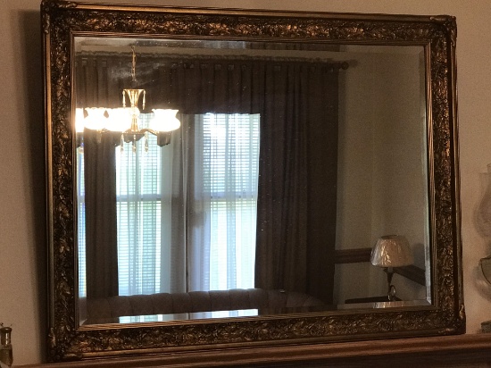 Beautiful Large Mirror with Ornate Gilt Wooden Frame