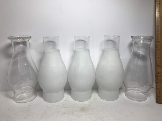 Lot of 5Glass Replacement Globes for Lamps