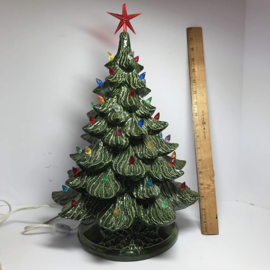 Vintage Ceramic Light-up Christmas Tree