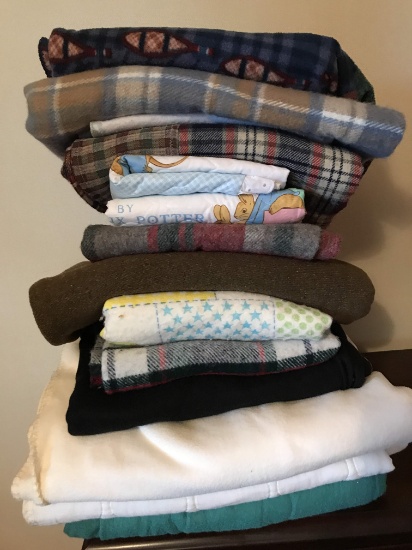 Large Lot of Misc Blankets