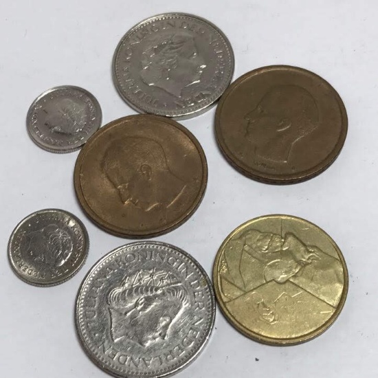Lot of Netherlands & Belgium Coins