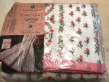 Vintage Cameo Rose Printed Blanket Fits Twin or Full 72” x 90”  - Still Sealed in original Plastic